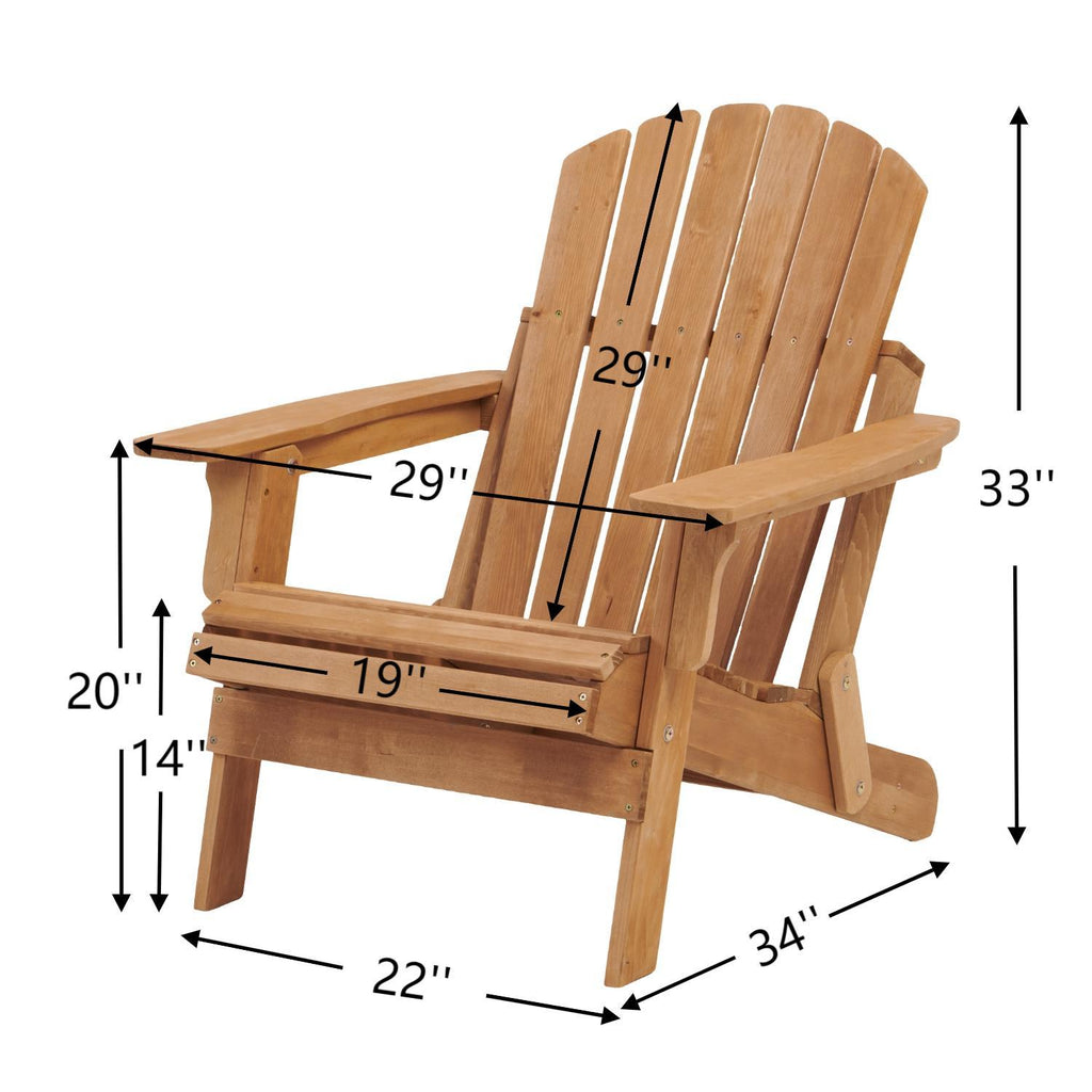 Oversize Outdoor Folding Adirondack Chair, Patio Chair For Garden Unique Piece Furniture
