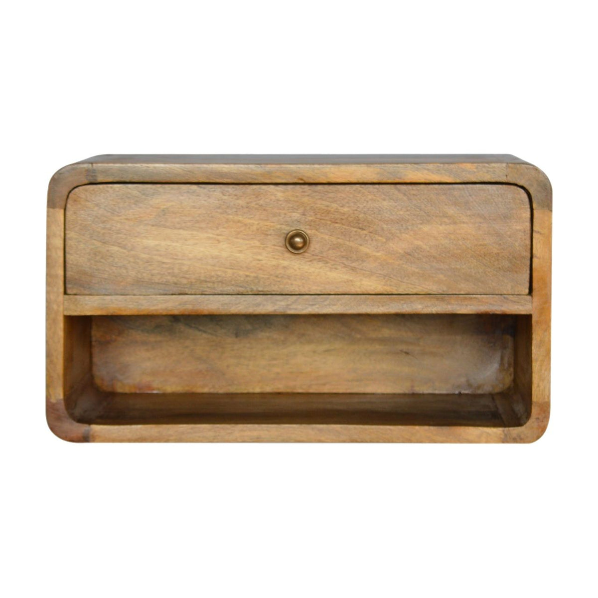 Curve Upper Slot Floating Nightstand Unique Piece Furniture