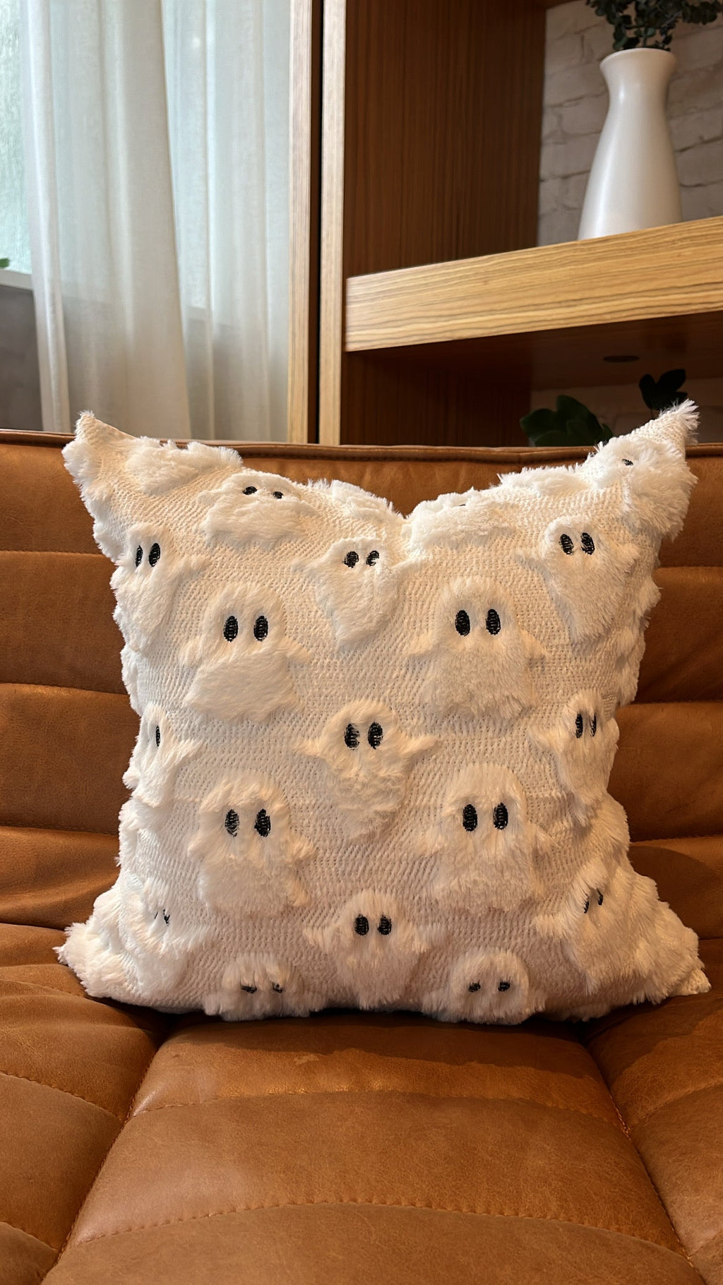 Spooky Ghost Pillow Cover Busa Designs