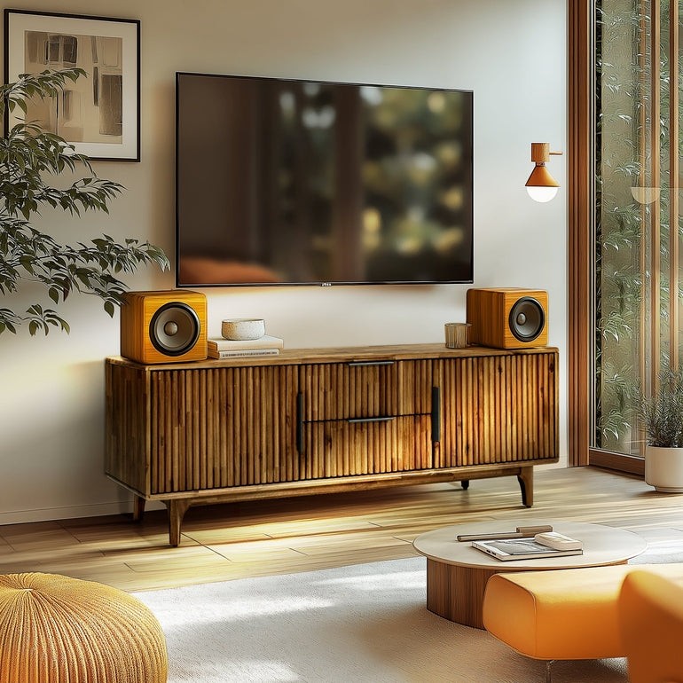 Bosk Wood Fluted TV Stand Megsu
