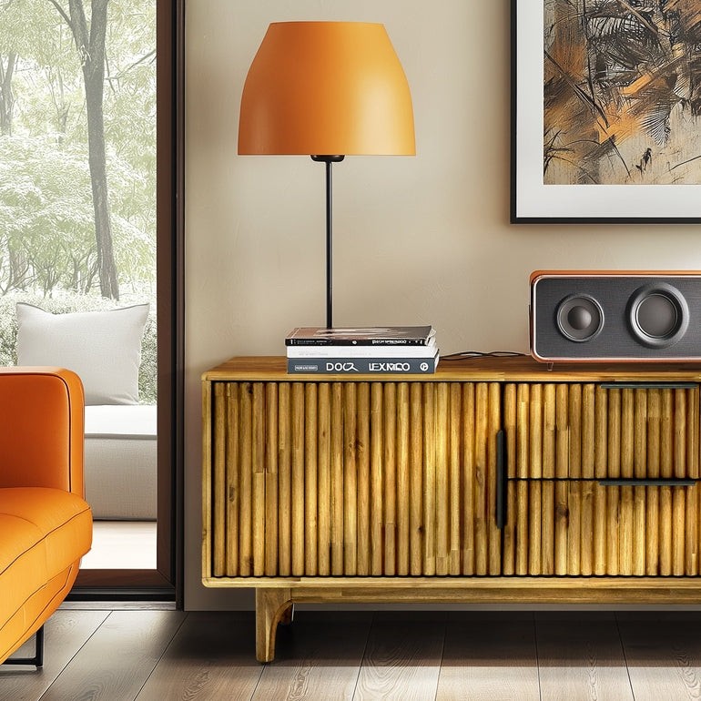 Bosk Wood Fluted TV Stand Megsu