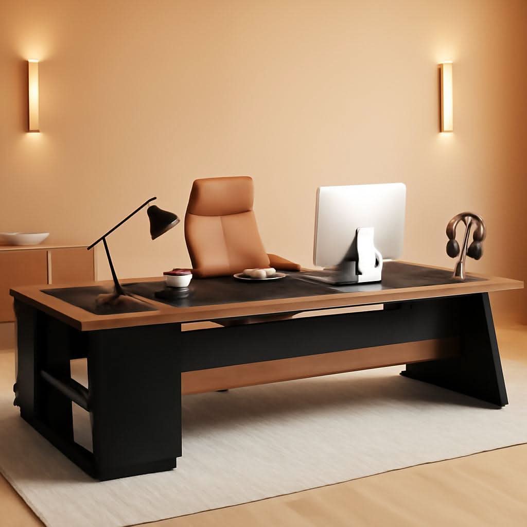 78 Inch Executive Desk Featuring Ample Storage Cabinets ShipItFurniture