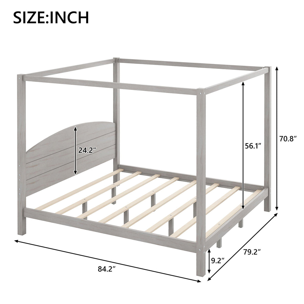 anopy Platform Bed With Headboard And Support Legs Unique Piece Furniture