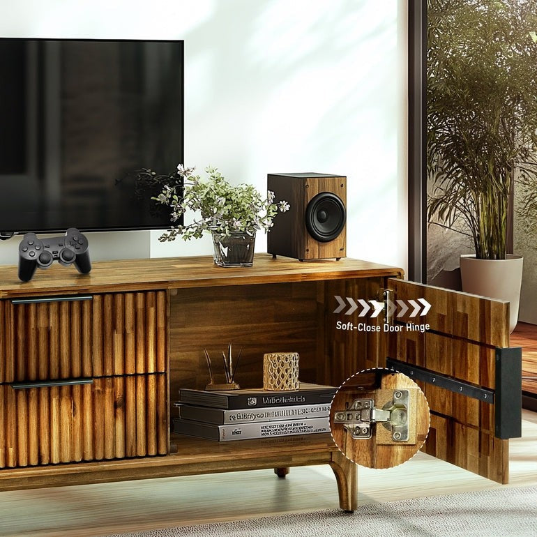 Bosk Wood Fluted TV Stand Megsu