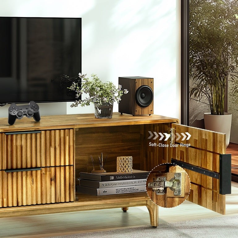 Bosk Wood Fluted TV Stand Megsu