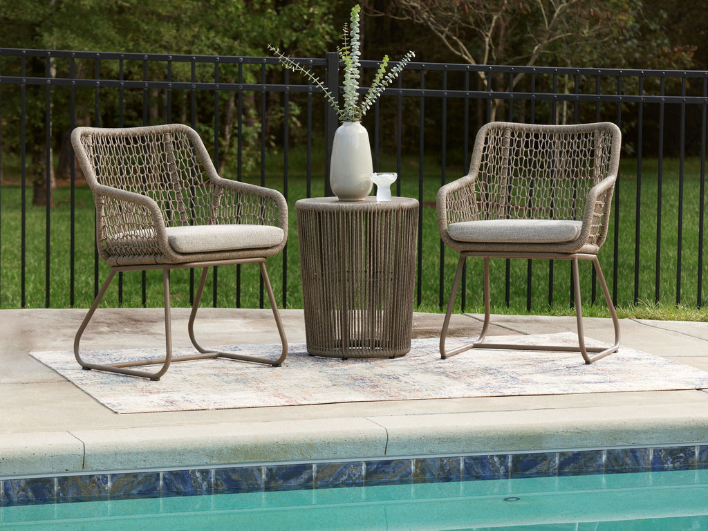 Majors Beach - Outdoor Table And 2 Chairs (Set of 3) - Beige Unique Piece Furniture