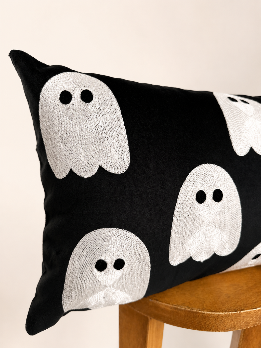 Black Ghost Lumbar Pillow Cover Busa Designs
