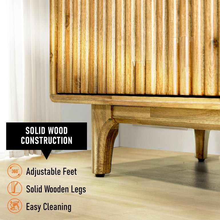 Bosk Wood Fluted TV Stand Megsu