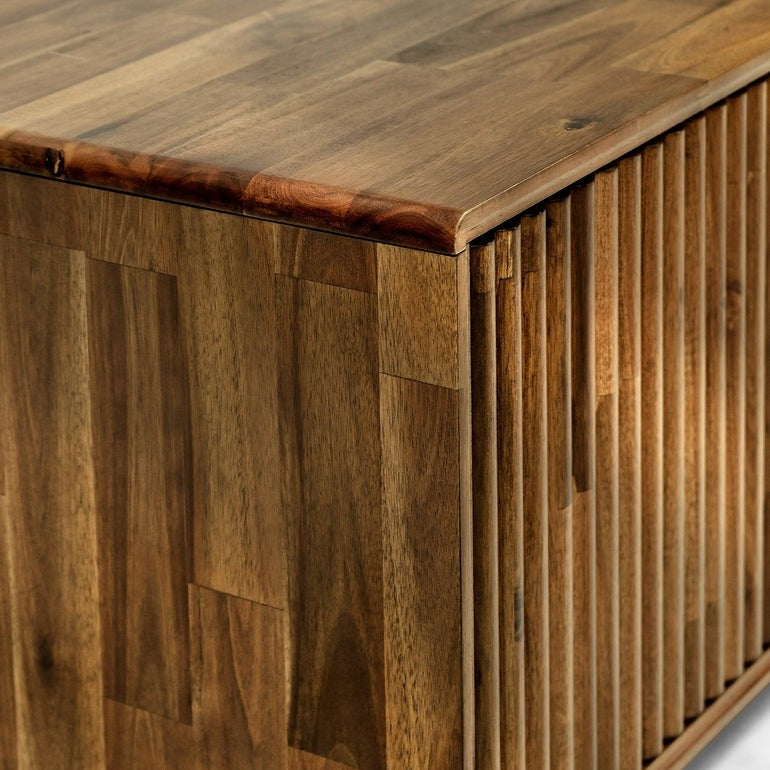 Bosk Wood Fluted TV Stand Megsu