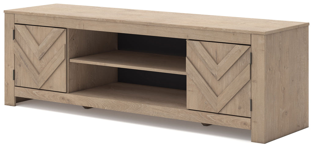 Cayboni - LG TV Stand With Fireplace Option Unique Piece Furniture