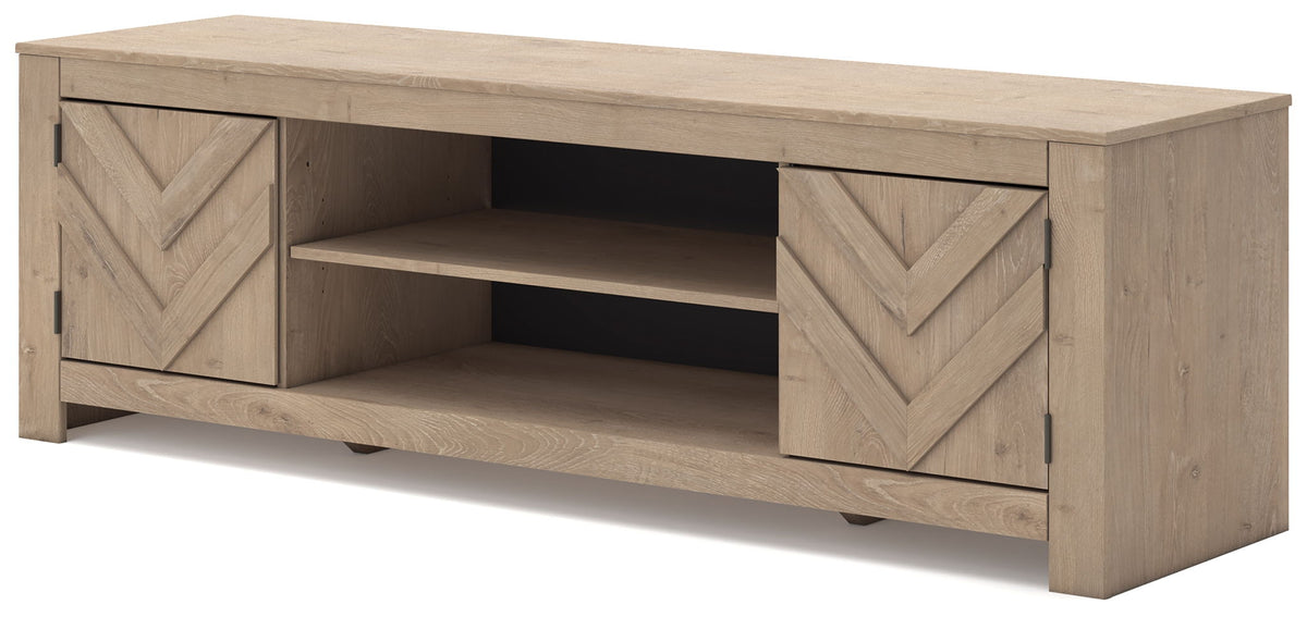 Cayboni - LG TV Stand With Fireplace Option Unique Piece Furniture