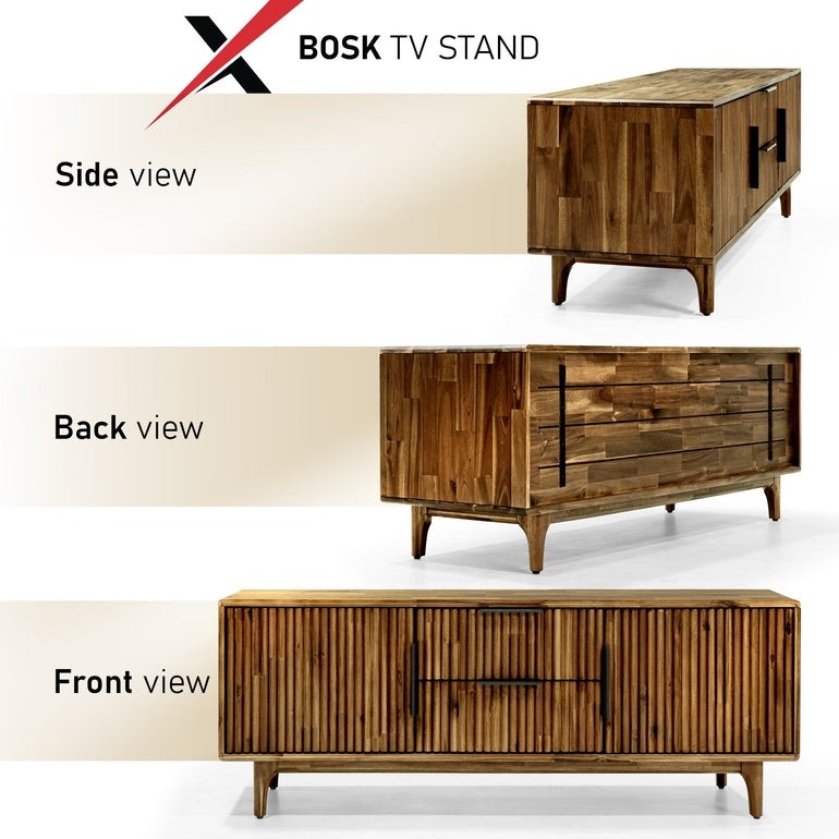 Bosk Wood Fluted TV Stand Megsu