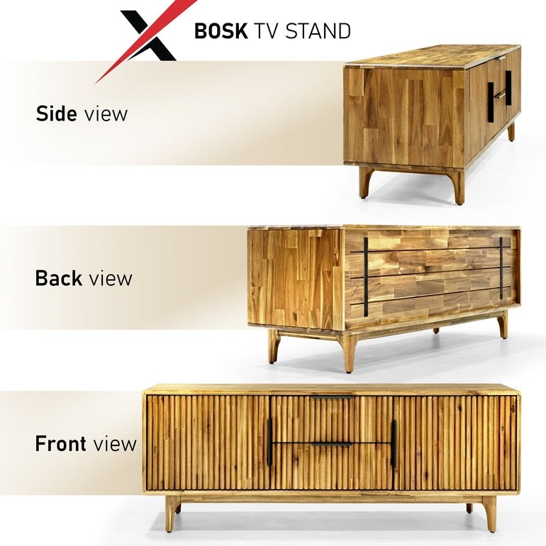 Bosk Wood Fluted TV Stand Megsu