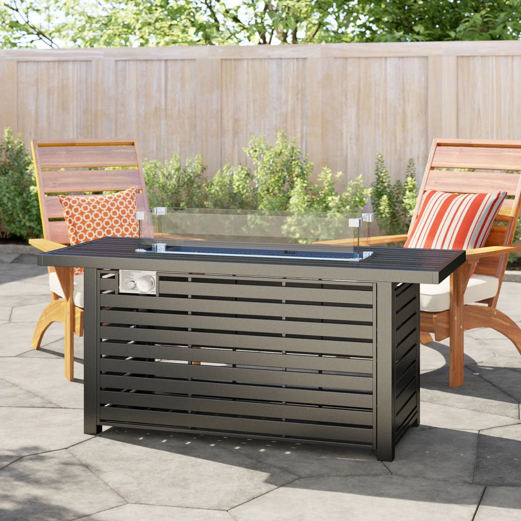 Propane Outdoor Fire Pit Table With Lid Versatile Fuel Options Unique Piece Furniture