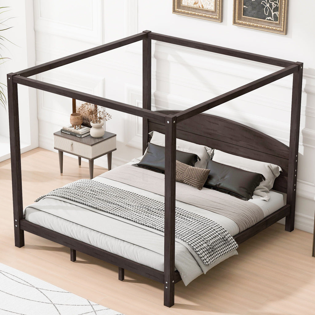 anopy Platform Bed With Headboard And Support Legs Unique Piece Furniture