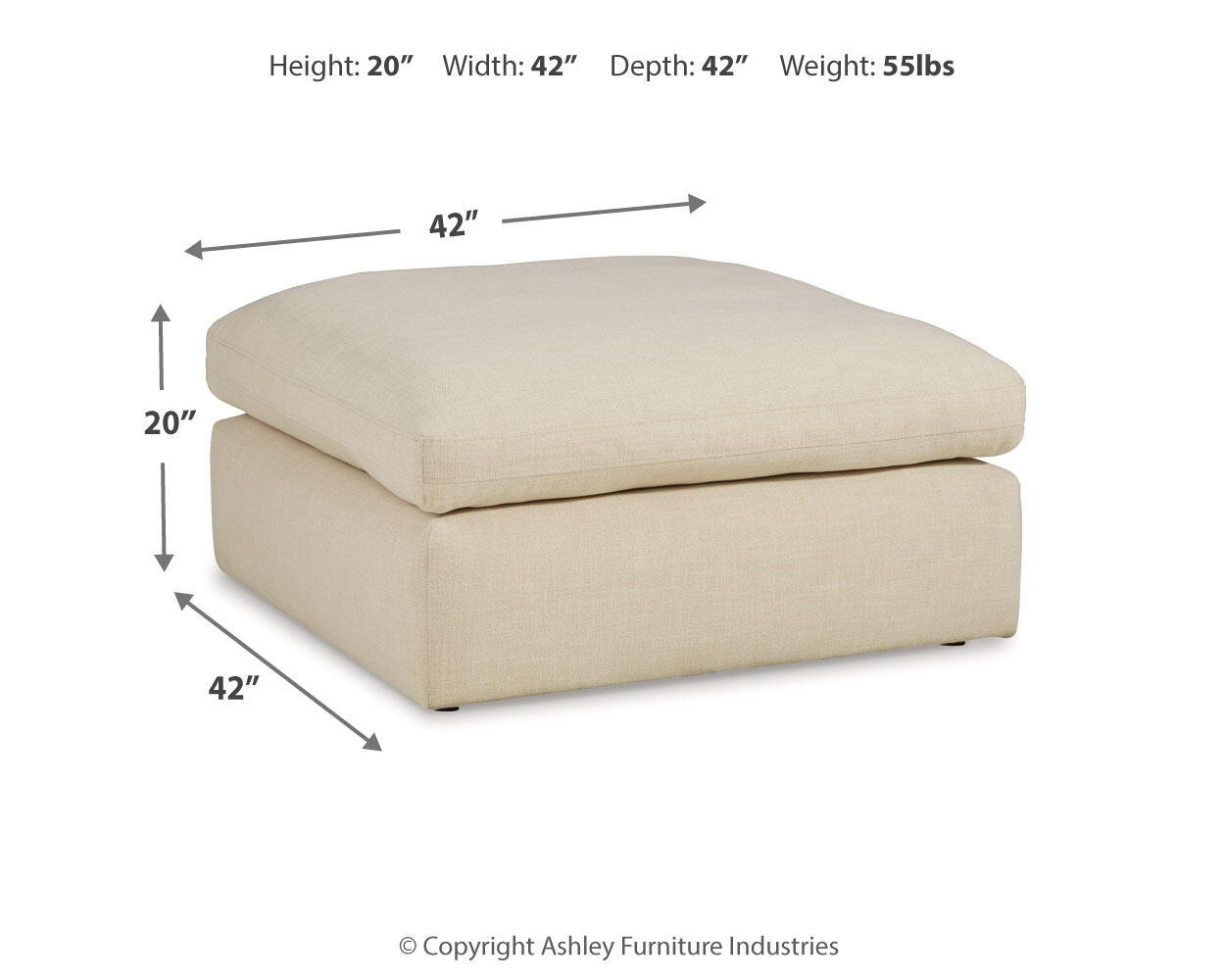 Elyza - Oversized Ottoman Unique Piece Furniture