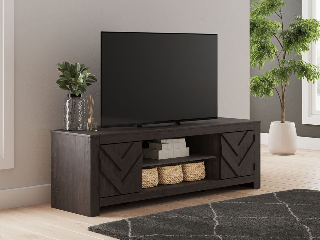 Cayboni - LG TV Stand With Fireplace Option Unique Piece Furniture