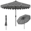 10 Feet Solar Patio Umbrella with 24 LED Lights DirectDeals
