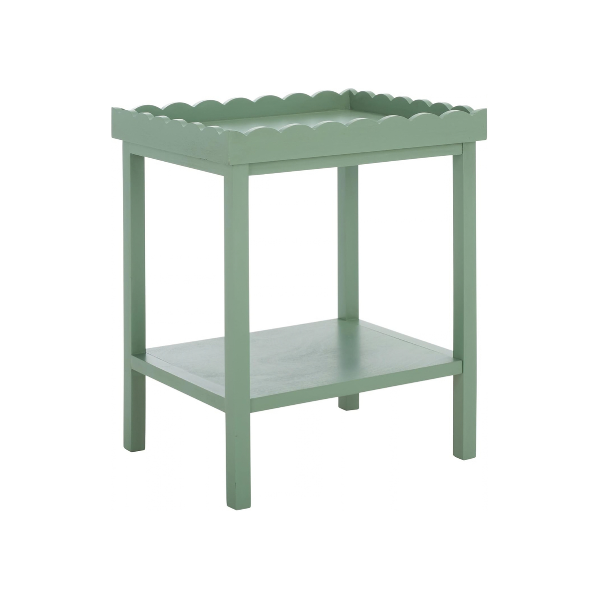 Hallie Scalloped Side Table in Mint Green Shop Fête