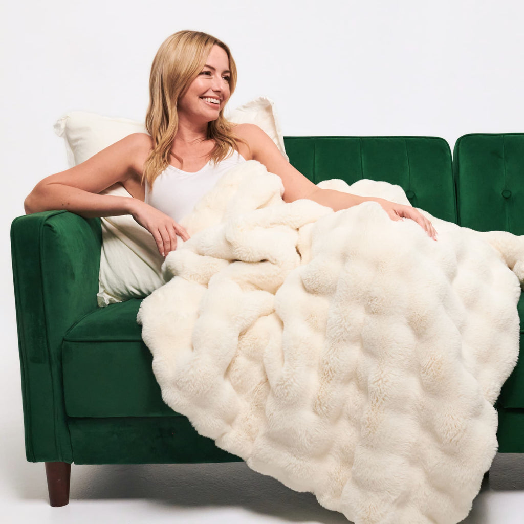 Cosmic Wave Throw Blanket Moon Pod