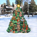Nutcracker-Themed Christmas Tree Outdoor Indoor Decor Wooden Christmas Decoration by G. Debrekht Christmas Decor - 8191501F G.DeBrekht