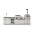 125-Inch 4-Burner 108K BTU Outdoor Kitchen Island With Pizza Oven, Rotisserie & Refrigerator (SAK55768) SAKSBY WHOLESALE