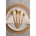 Monaco Gold Flatware Set - 16 Piece Busa Designs