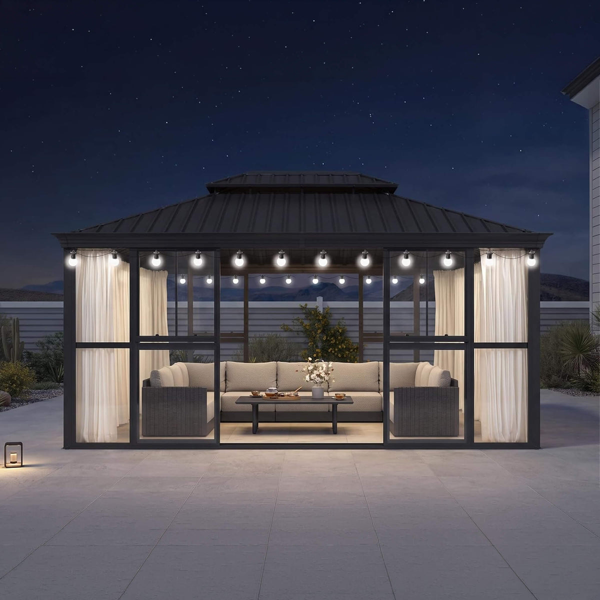 [12X16FT] Vue Extra-Large Luxury Panoramic Solarium With Windows And Sliding Doors (SAK71853) SAKSBY WHOLESALE