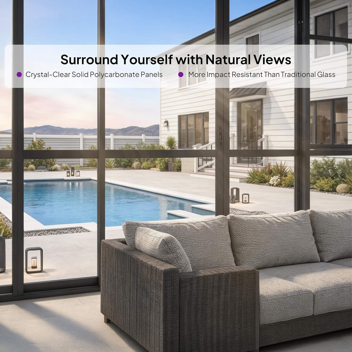 [12X16FT] Vue Extra-Large Luxury Panoramic Solarium With Windows And Sliding Doors (SAK71853) SAKSBY WHOLESALE