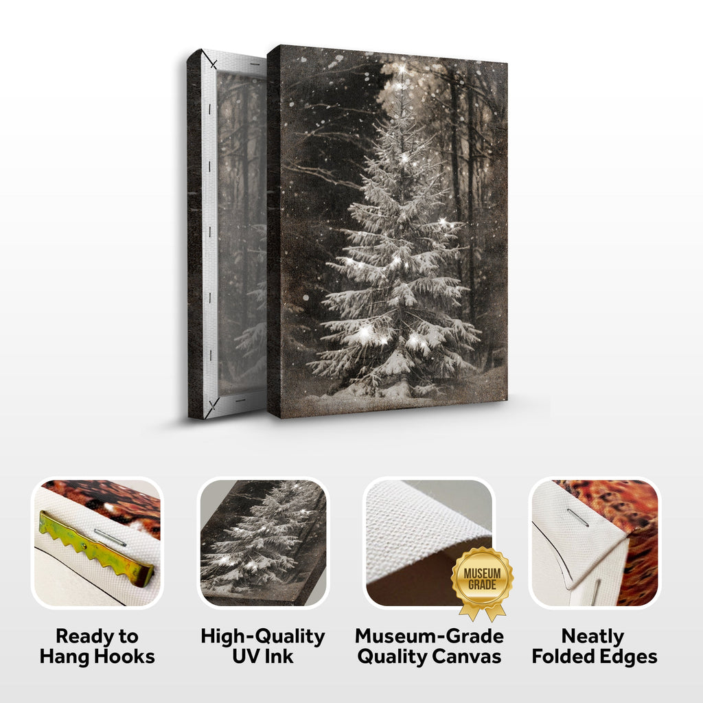 Vintage Christmas Tree Wall Art Tailored Canvases