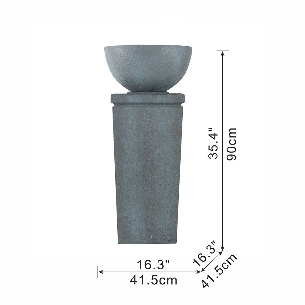 Zen Bowl Water Fountain, Outdoor Bird Feeder / Bath Fountains, Relaxing Water Feature For Garden Unique Piece Furniture