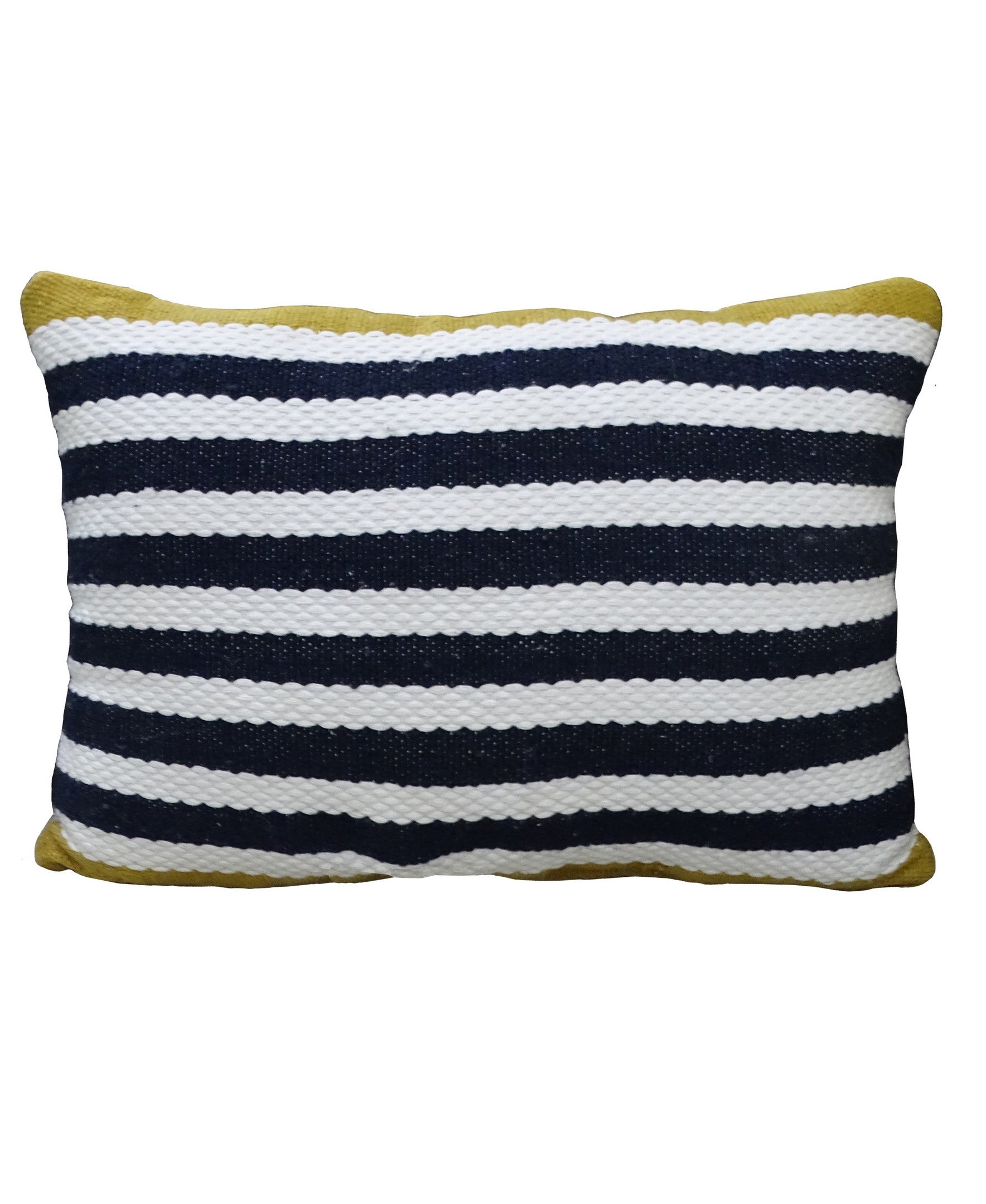 Striped Blue Decorative Outdoor Pillow 14"x20" Vibhsa