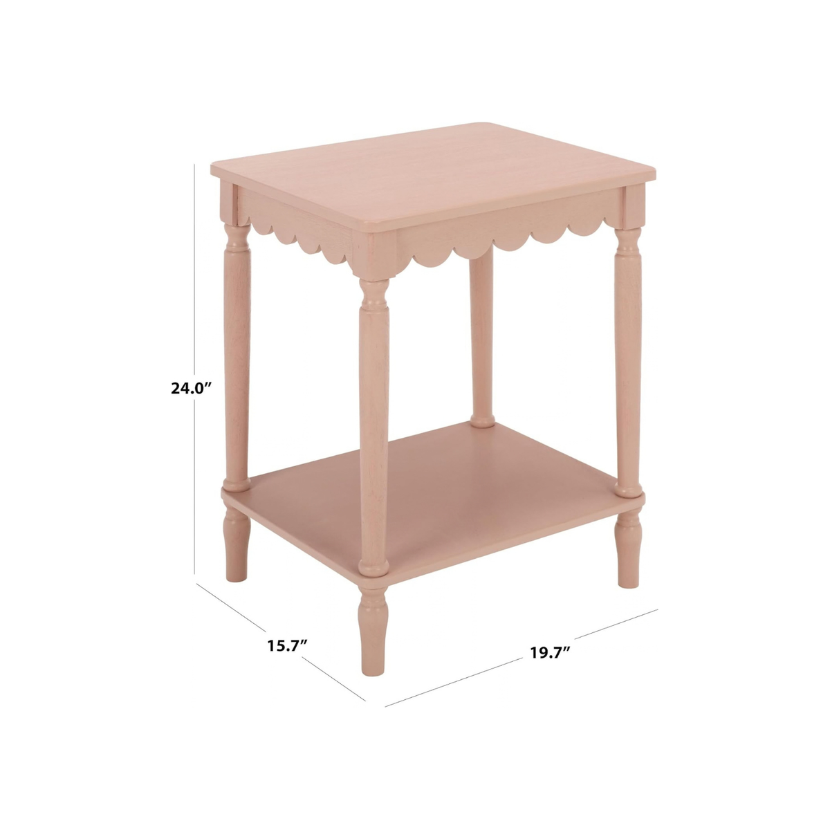 Mattie Scalloped Side Table in Pink Shop Fête