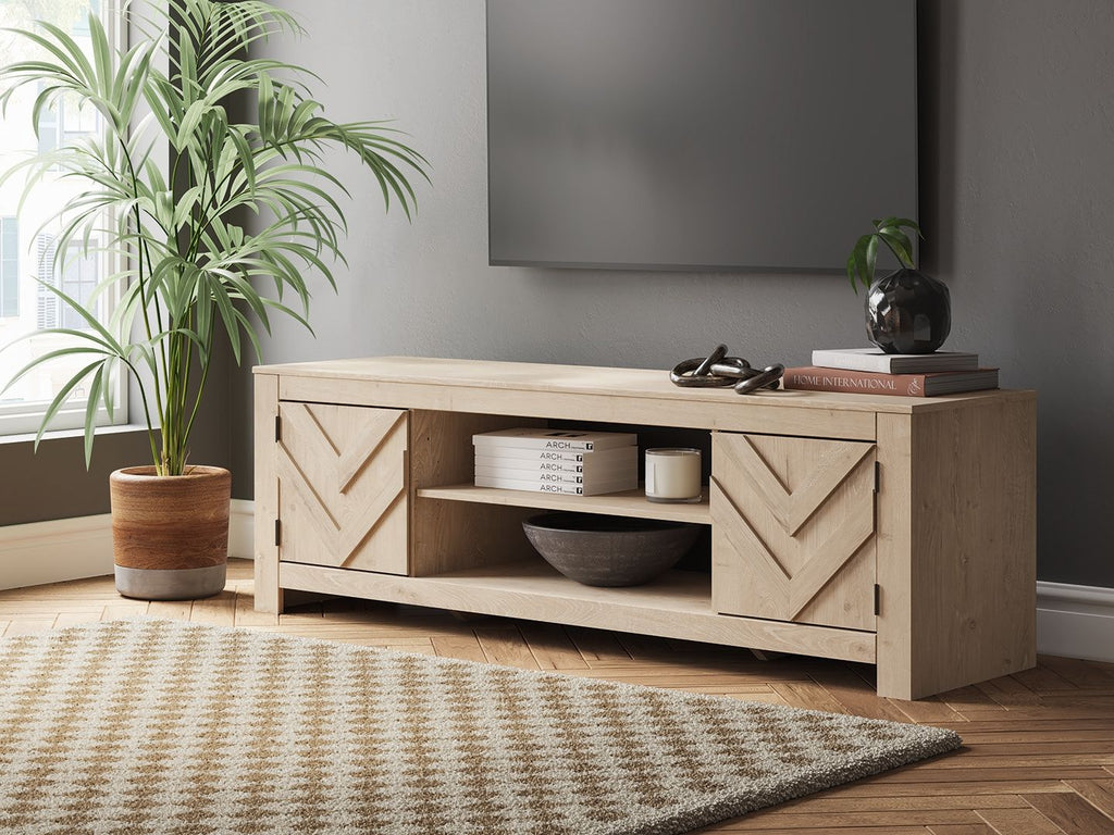 Cayboni - LG TV Stand With Fireplace Option Unique Piece Furniture