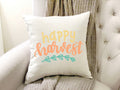Happy Harvest Pillow Cover 18x18 inch Cotton and Crate