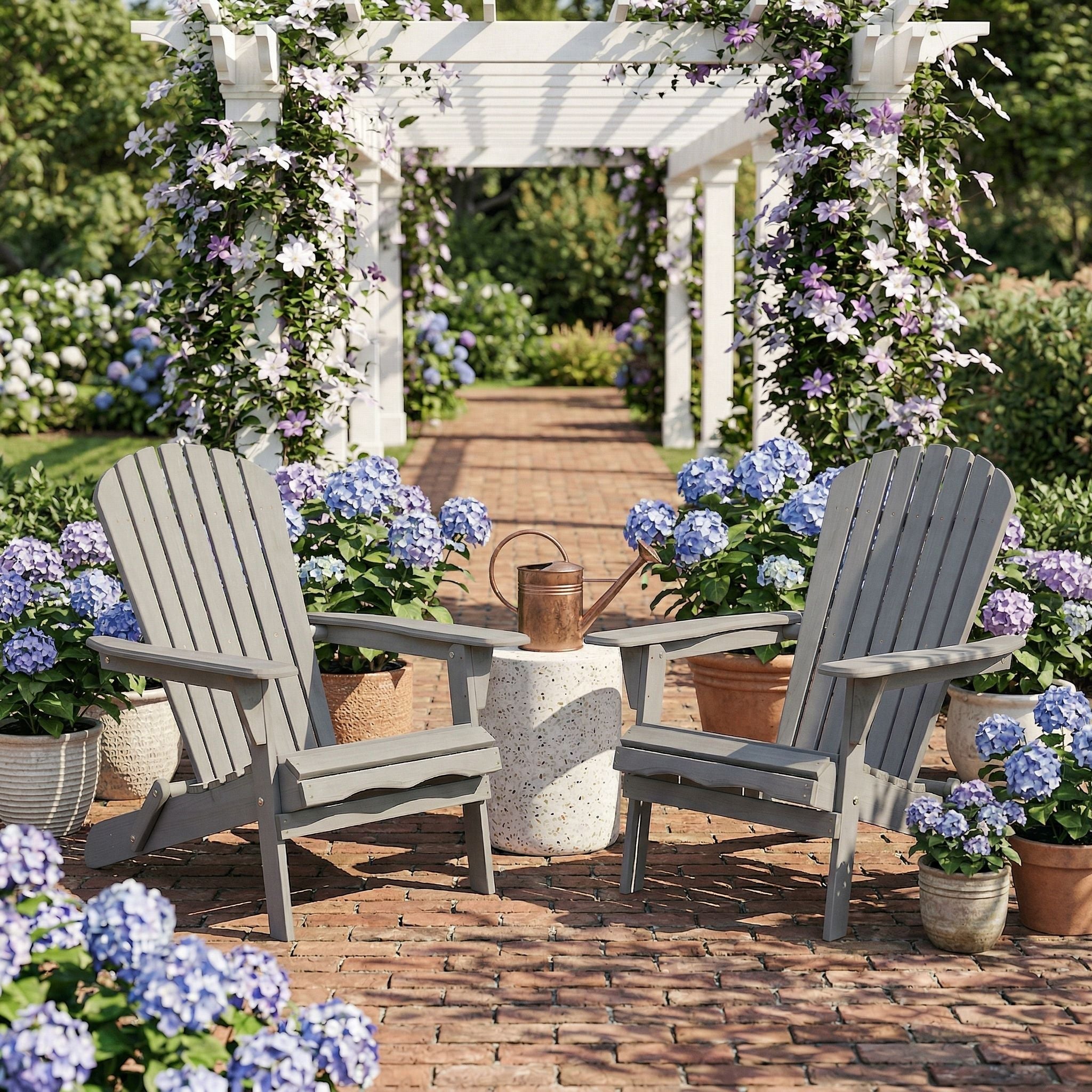 Oversize Outdoor Folding Adirondack Chair, Patio Chair For Garden Unique Piece Furniture