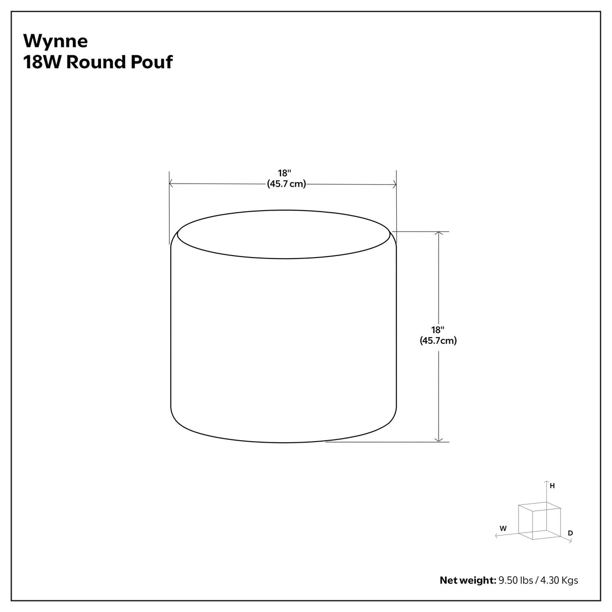 Wynne - Round Knitted Outdoor / Indoor Pouf - Orange Unique Piece Furniture