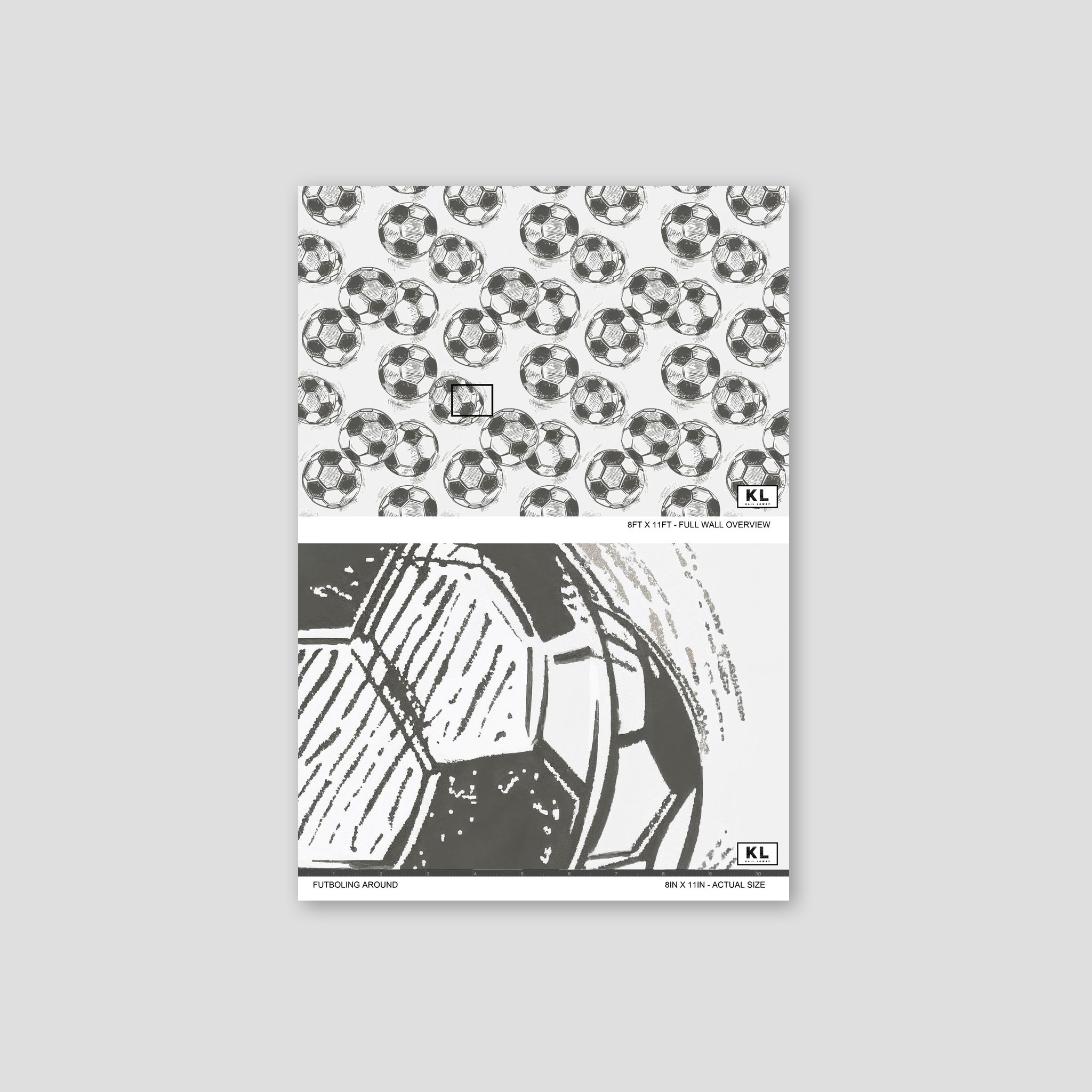 Futboling Around Wallpaper WALL BLUSH