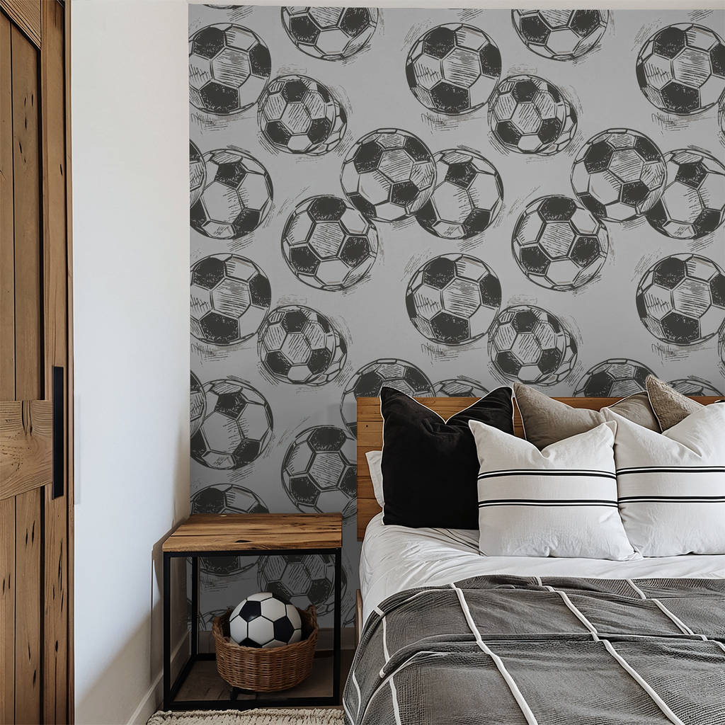 Futboling Around Wallpaper WALL BLUSH