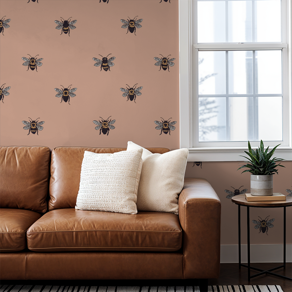 Life of Bees (Pink) Wallpaper WALL BLUSH