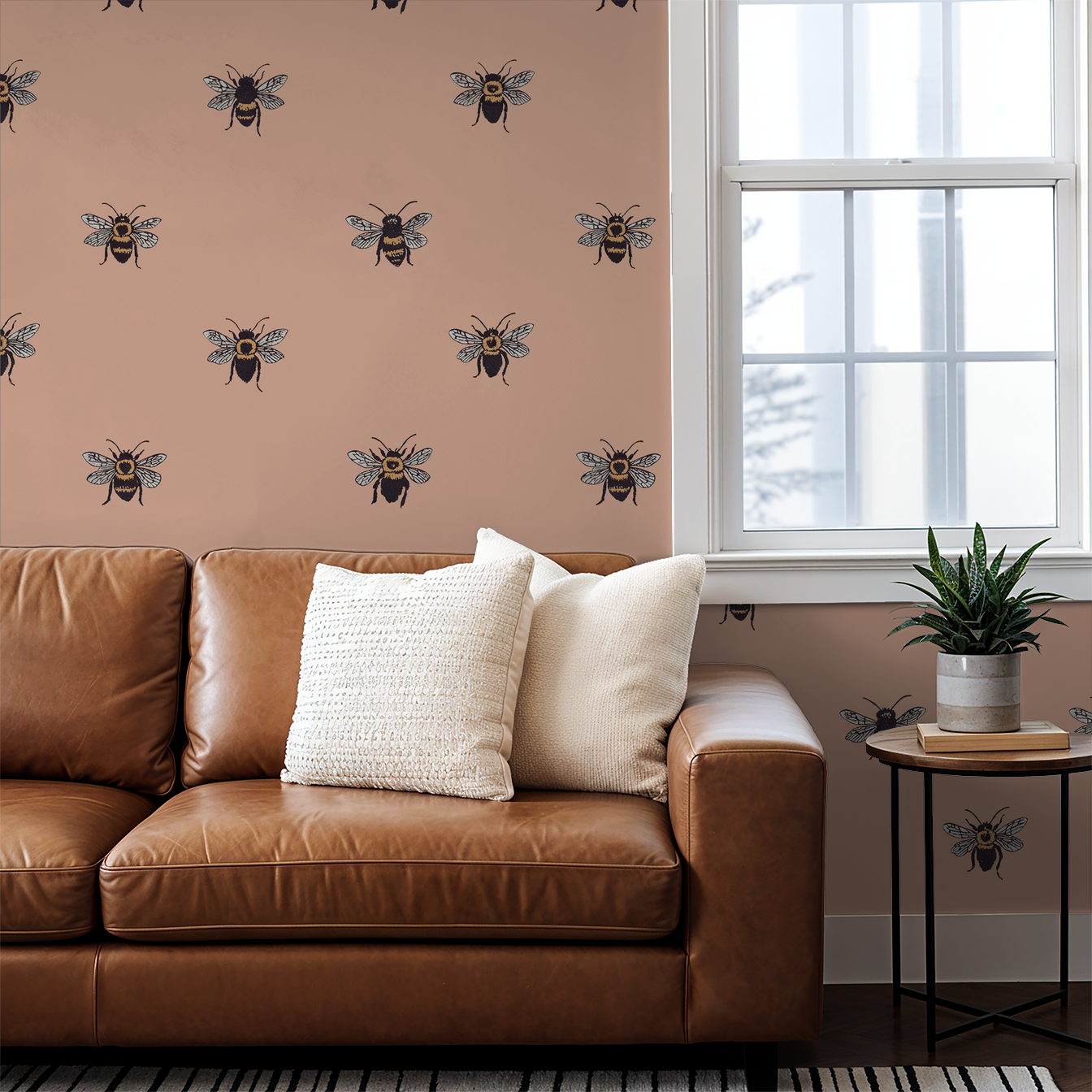 Life of Bees (Pink) Wallpaper WALL BLUSH