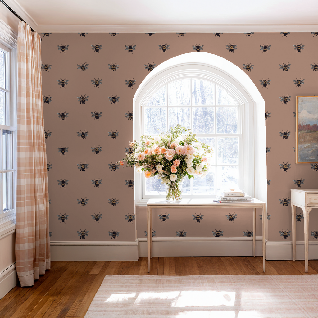 Life of Bees (Pink) Wallpaper WALL BLUSH