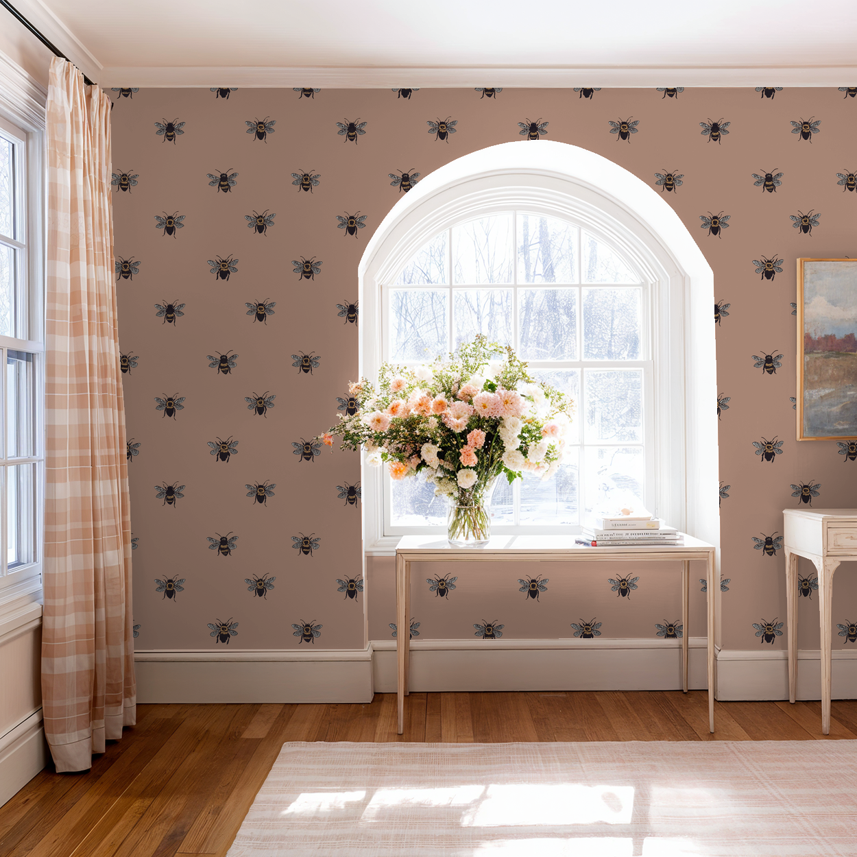 Life of Bees (Pink) Wallpaper WALL BLUSH