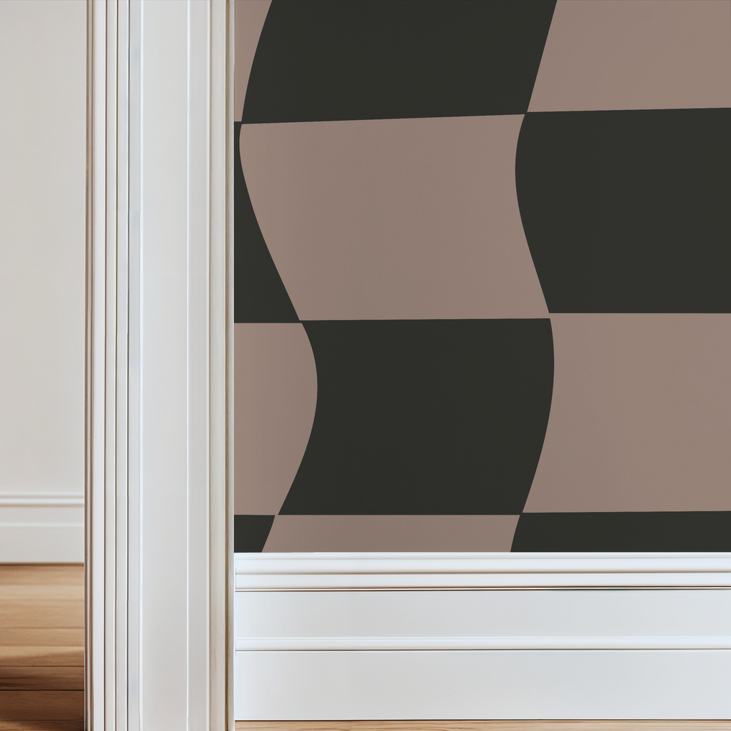 Checked In Wallpaper WALL BLUSH