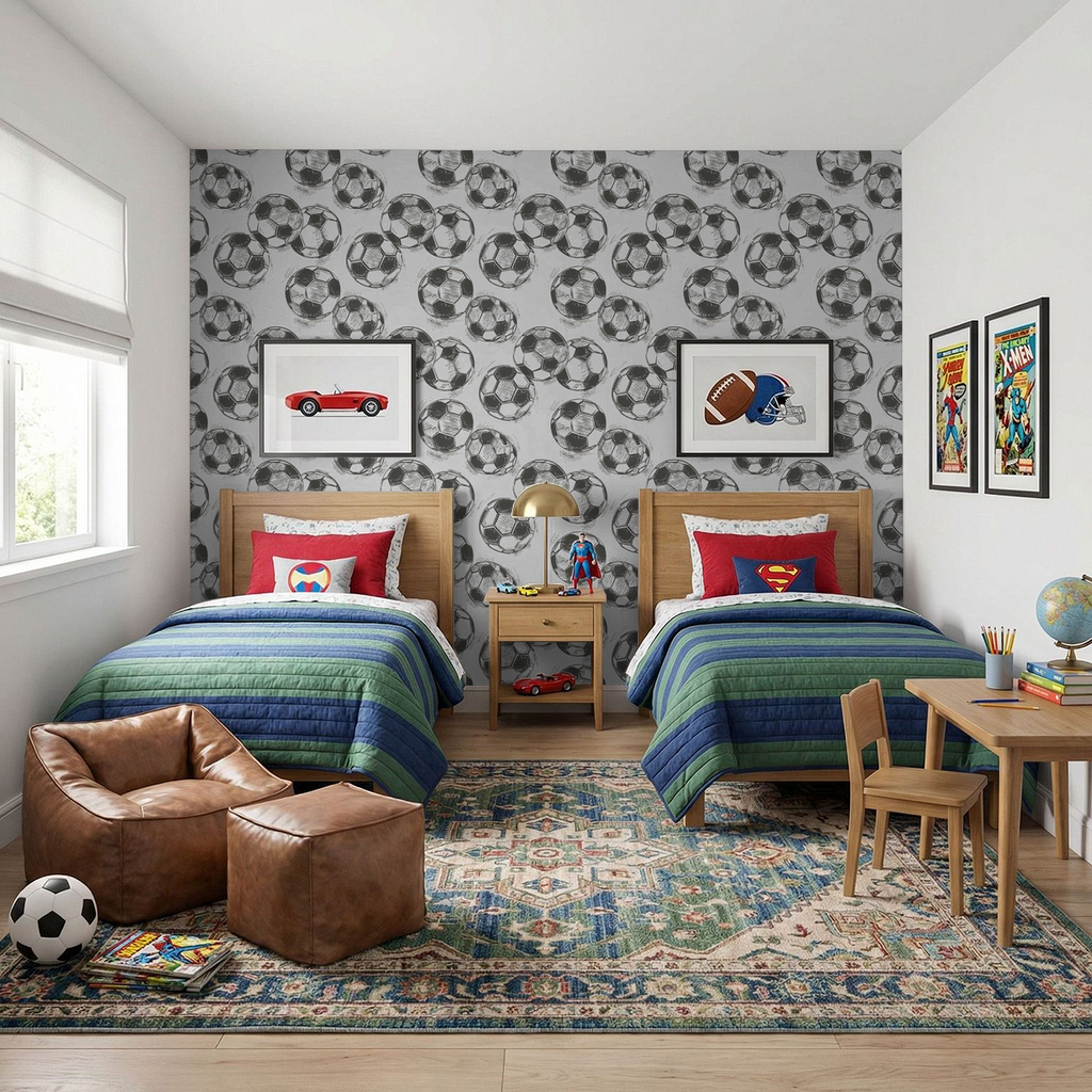 Futboling Around Wallpaper WALL BLUSH
