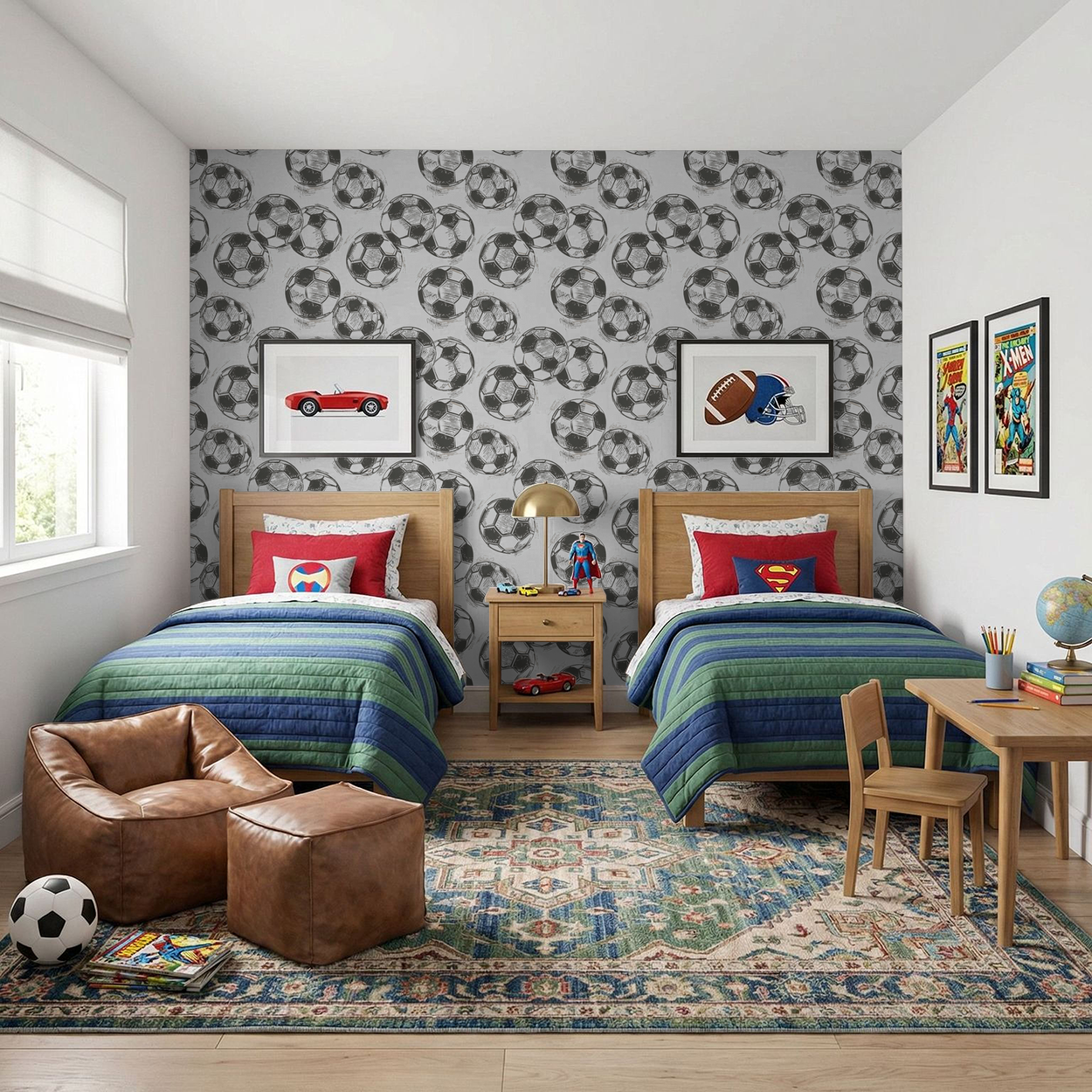 Futboling Around Wallpaper WALL BLUSH