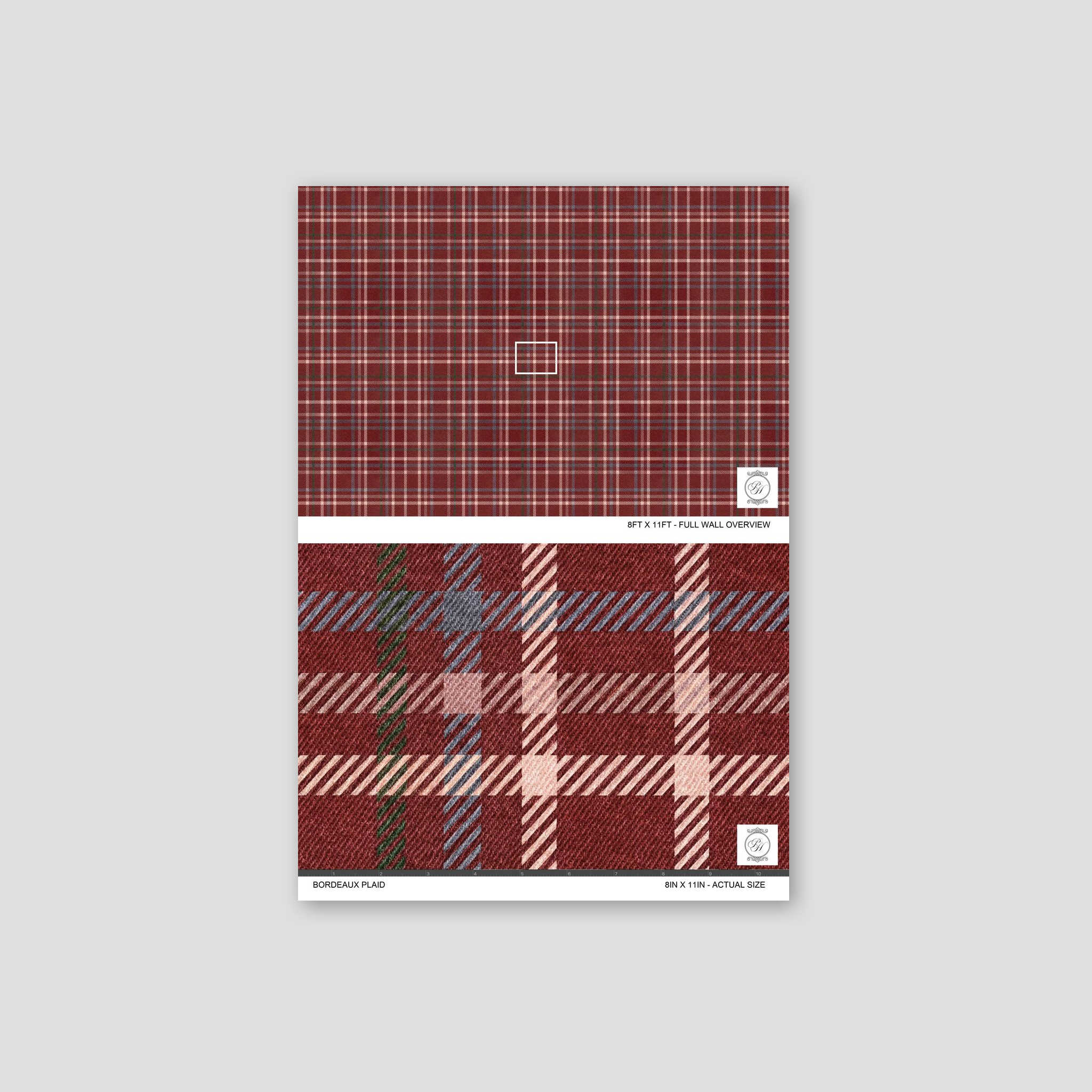 Bordeaux Plaid Wallpaper WALL BLUSH