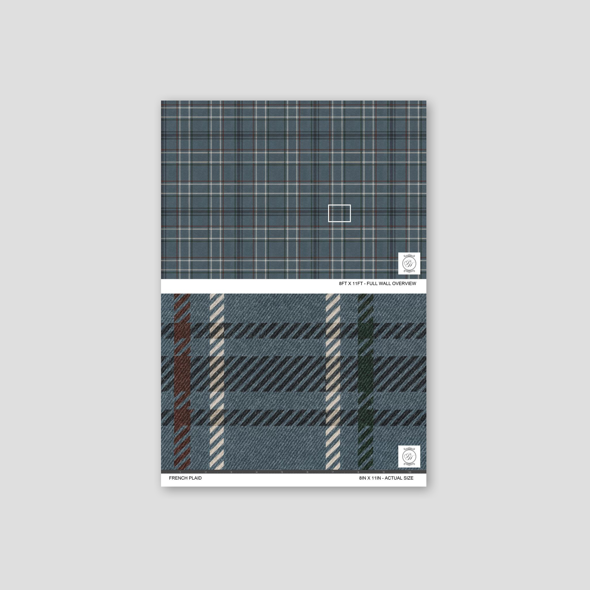 French Plaid Wallpaper WALL BLUSH