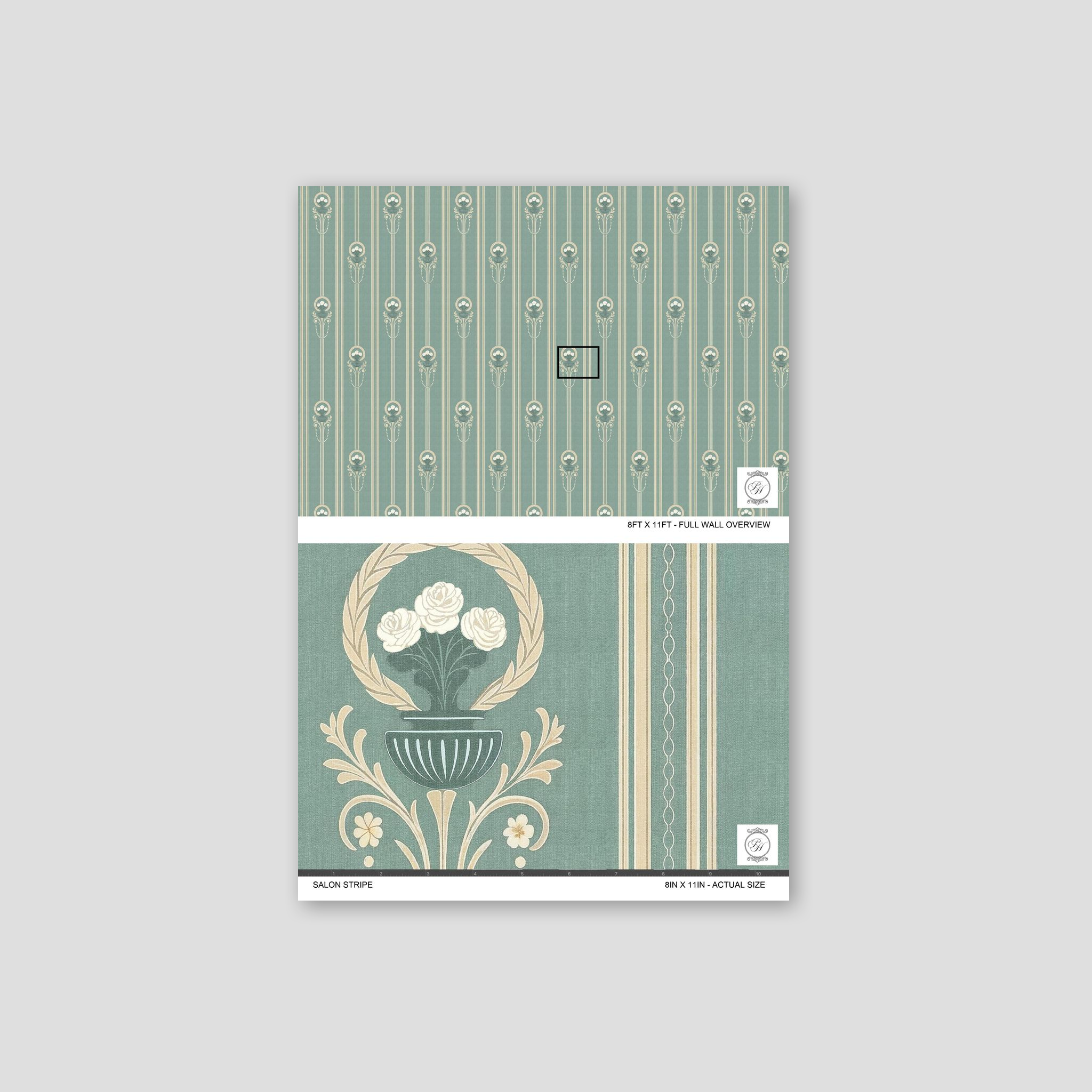 Salon Stripe Wallpaper WALL BLUSH