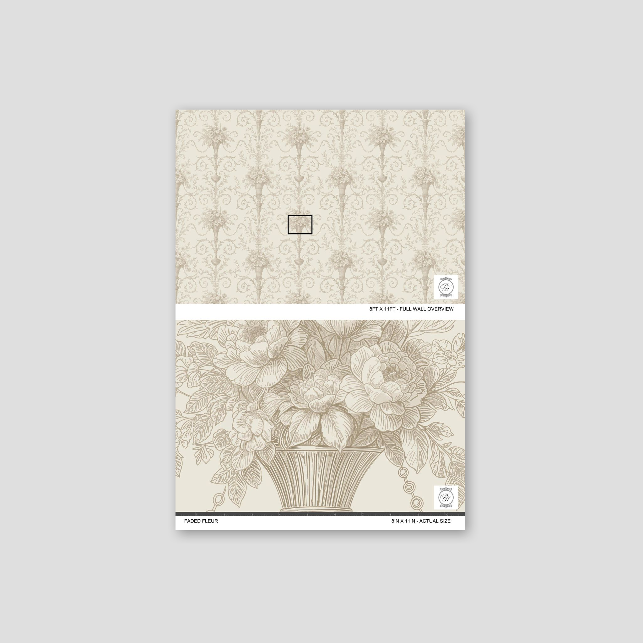 Faded Fleur Wallpaper WALL BLUSH